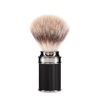 Traditional Black Chrome Shaving Brush (Vegan Fibre Bristles)