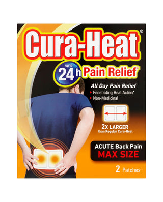 CURA-HEAT Acute Back Pain Max Size 2 Heat Patches 7 patches