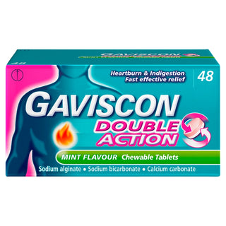 Double Action Heartburn & Indigestion Mint Flavour 48 tablets