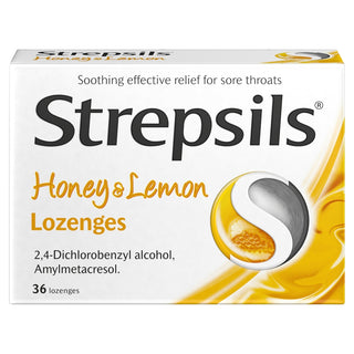 Strepsils Honey & Lemon Lozenges for Sore Throat 36 lozenges