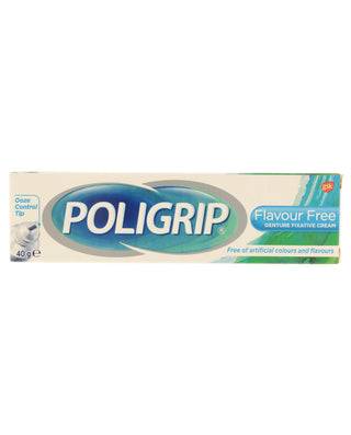 POLIGRIP Flavour Free Denture Fixative Cream 40g