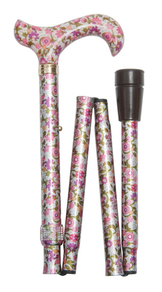 CLASSIC CANES Elite Folding Cane Pink Floral 5003E