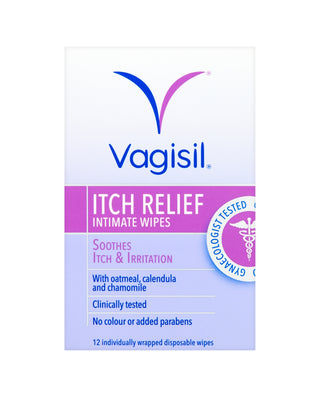 VAGISIL Itch Relief Wipes 12 wipes