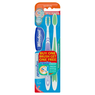 Medium Regular Fresh Toothbrush 2 units