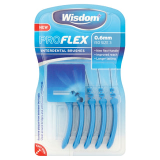 Proflex Interdental Brushes Blue 0.6mm 5 items