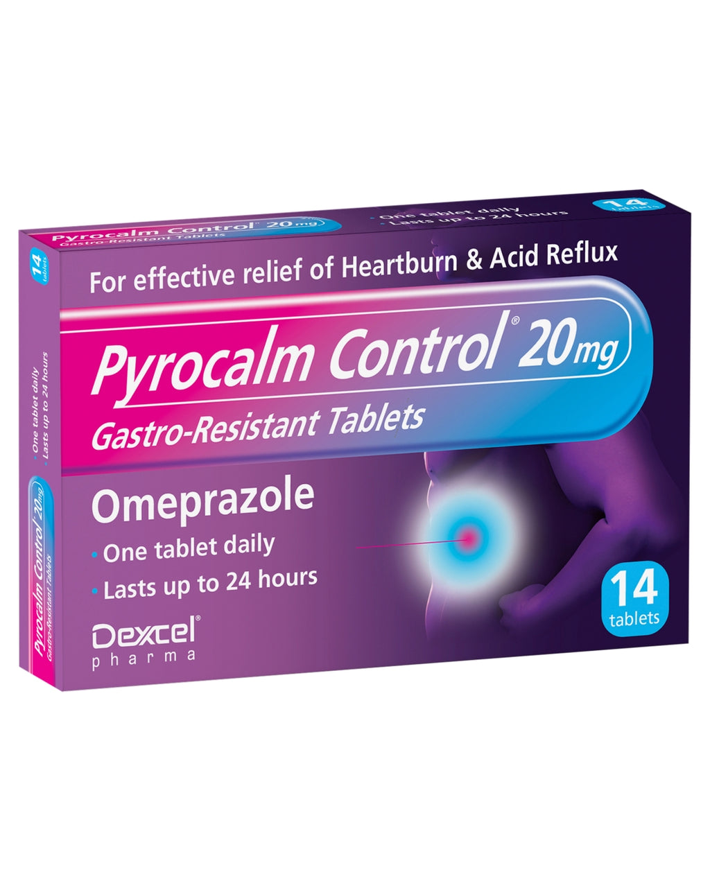 DEXCEL PHARMA Pyrocalm Control 20mg Gastro-Resistant Tablets 14 tablets ...