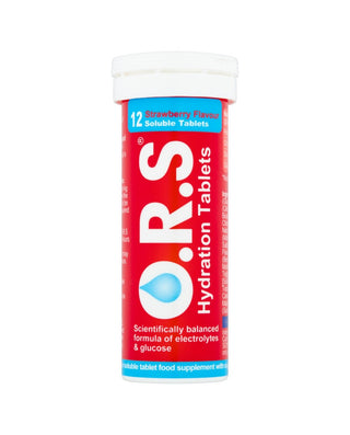 O.R.S Hydration Tablets Adults & Children Strawberry Flavoured 12 tablets