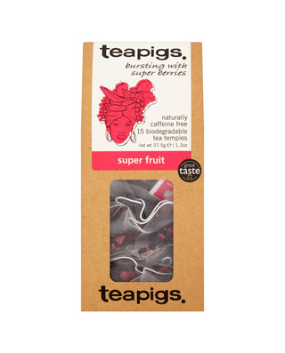 TEAPIGS Super Fruit Biodegradable Tea Temples 15 sachets