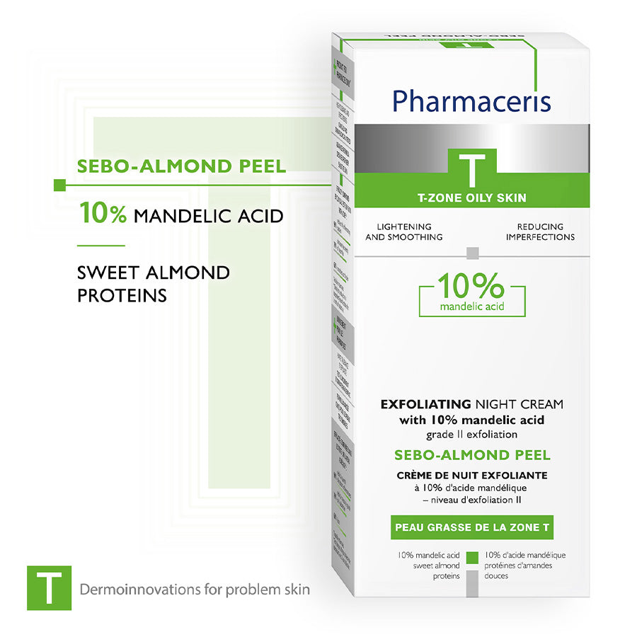PHARMACERIS T Sebo-Almond Peel 10% Night Cream 50ml John Bell