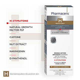 H-Stimutone Double Action Shampoo - Preventing Hair Graying & Stimulating Hair Growth 250ml