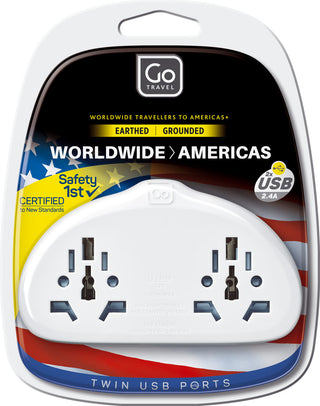 World-USA Adaptor Duo + USB