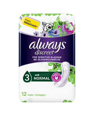 ALWAYS Discreet Incontinence Pads Normal For Sensitive Bladder 12 pads
