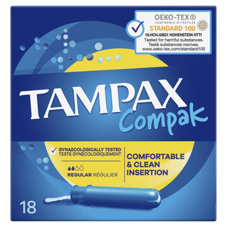 Compak Regular Tampons With Applicator 18 units