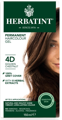 4D Golden Chestnut Permanent Hair Colour Gel 150ml