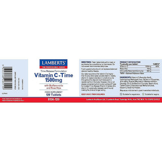 Vitamin C Time Release 1500mg 120 tablets
