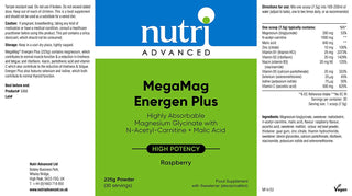 MegaMag® Energen Plus (Raspberry) Magnesium Powder 225g