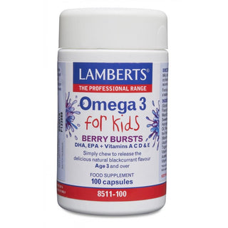 LAMBERTS Berry Bursts Omega 3 For Kids 100 capsules