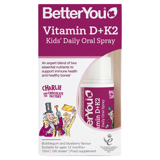 Vitamin D+K2 Kids' Daily Oral Spray Bubblegum and Blueberry Flavour 15ml
