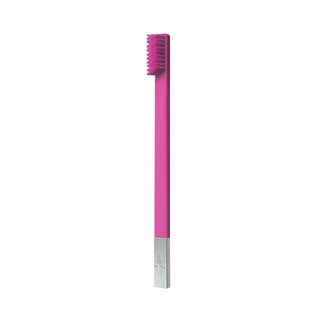 Slim Bubblegum Pink Silver Soft Toothbrush