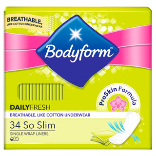 BODYFORM Daily Fresh Liners So Slim Wrapped 34 pads