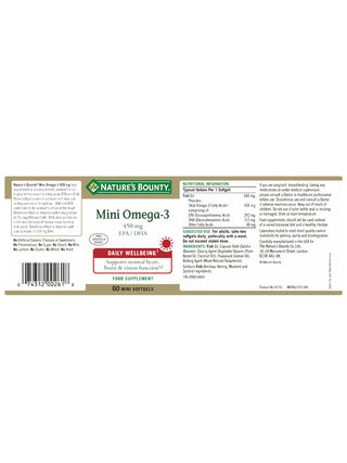 Mini Omega-3 450 mg EPA / DHA Mini Softgels 60 capsules