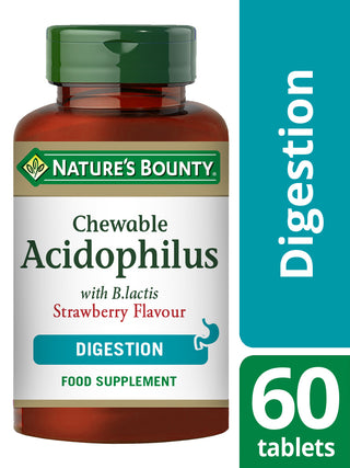 NATURE'S BOUNTY Chewable Acidophilus with B. lactis Strawberry Flavour Tablets 100 tablets