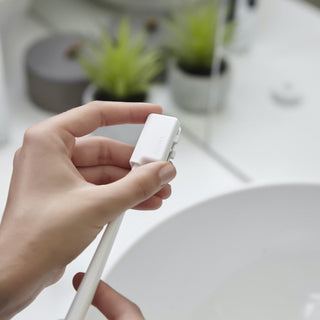 White Antibacterial Toothbrush Medium Bristles With Calendar Base