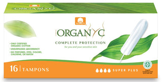 Tampons Super Plus 100% Organic Cotton 16 packs