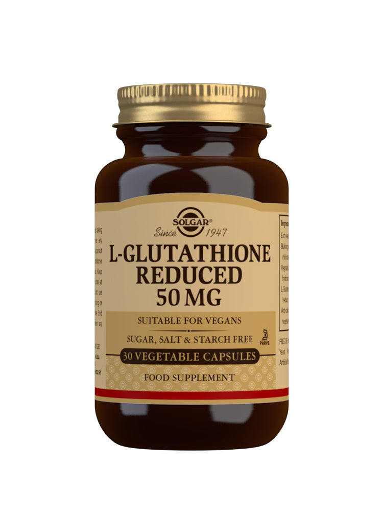 50 mg glutathione SOLGAR L-Glutathione Reduced 50mg 30 capsules