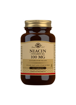 SOLGAR Niacin (Vitamin B3) 100mg 100 tablets