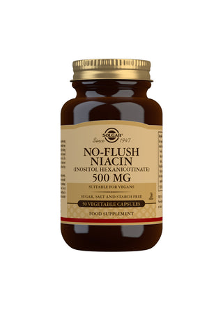 SOLGAR No Flush Niacin 500mg 50 capsules