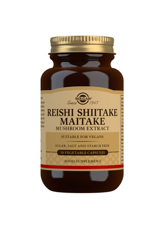 SOLGAR Reishi Shiitake Maitake Mushroom Extract 50 capsules