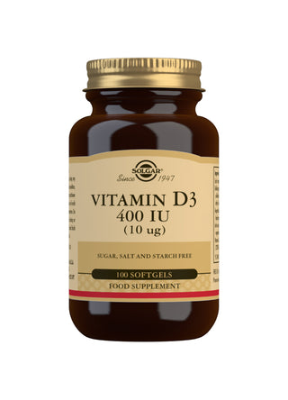SOLGAR Vitamin D3 400 IU (10μg) Softgels 100 capsules