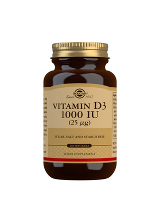 SOLGAR Vitamin D3 1000 IU (25µg) 100 capsules