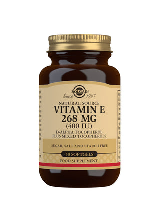 SOLGAR Natural Source Vitamin E 268 mg (400 IU) 50 capsules