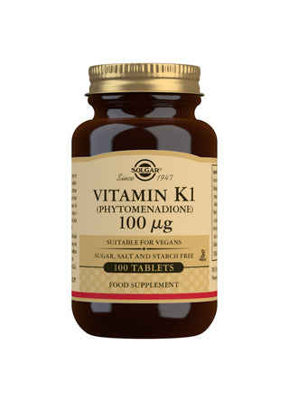 SOLGAR Vitamin K1 (Phytomenadione) 100 µg 100 tablets