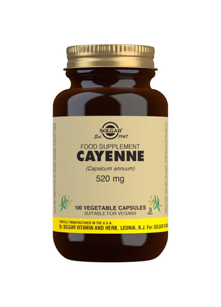SOLGAR Cayenne 520mg 100 capsules