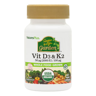 Organic Vitamin D3 2000 IU / K2 100μg 60 capsules