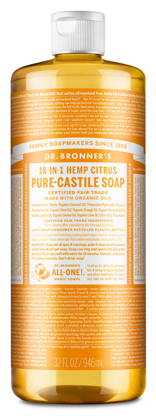 Citrus Pure Castile Liquid Soap 1 litre