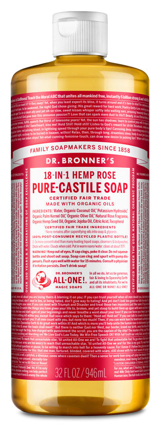 Rose Pure Castile Liquid Soap 1 litre