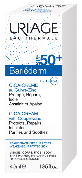 URIAGE Bariéderm Cica-Cream With Copper-Zinc SPF-50+ 40ml