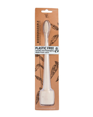 Plastic Free Bio Toothbrush ™ Ivory Desert + Toothbrush Stand