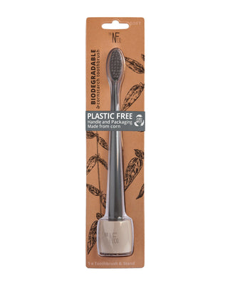 Plastic Free Bio Toothbrush ™ Monsoon Mist + Toothbrush Stand
