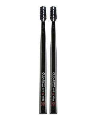 CURAPROX Black Is White Duo Toothbrush Pack Ultra Soft Black And Black