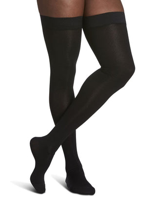 Essential Cotton Class 3 Thigh Normal Small Black 1 pair