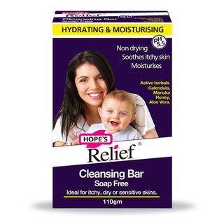 HOPE'S RELIEF Soap Free Cleansing Bar For Dry And Itchy Skin 110g